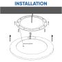 LED Surface Panel Round Ø60 cm | 40W | CCT Dimmable | 3000K-6000K | CRI90 | Remote Control – photo 3