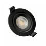 Recessed spot GU10 – round – black – adjustable – IP20 – Ø90×26 mm – without bulb