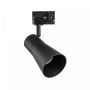 3-Phase Track Spotlight GU10 Black – 80×140×180 mm