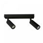 Surface-mounted spot MR11 2 heads – black – adjustable – IP20 – 260×54×160 mm – without bulb