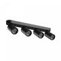 Surface-mounted spot GU10 4 heads – black – IP20 – 480×70×135 mm – without bulb