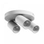 Surface-mounted spot GU10 3 heads – round – white – IP20 – 220×134 mm – without bulb