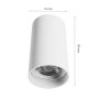 Surface-mounted spot GU10 – round – white – IP20 – 55×100 mm – without bulb – photo 5