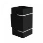 Wall light G9 – square – black – IP20 – 80×150 mm – without bulb