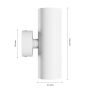 Wall light GU10 2 heads – round – white – IP20 – 55×160×90 mm – without bulb – photo 6