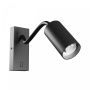 Wall light GU10 – flexible arm – round – black – with switch – IP20 – 55×100×410 mm – without bulb