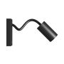 Wall light GU10 – flexible arm – round – black – with switch – IP20 – 55×100×410 mm – without bulb – photo 2