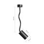 GU10 wall spotlight with flexible arm 410 mm – IP20 – black – photo 6