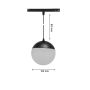 LED globe pendant lamp for track 6W CCT 48V Ø100 mm dimmable Black – photo 7