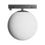 LED globe luminaire for narrow track 7W K3000 48V Ø100 mm Black – photo 2