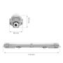 Waterproof LED Batten 60cm Grey 1x T8 G13 IP65 – photo 6