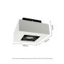 Surface-mounted spot GU10 – square – white/black – adjustable – IP20 – 145×145×85 mm – without bulb – photo 2