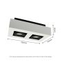 Surface-mounted spot GU10 2 heads – rectangular – white/black – adjustable – IP20 – 255×145×85 mm – without bulb – photo 2