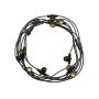 Festoon light string 5 metres with 10× E27 sockets – IP44 – black – without bulbs