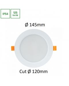 Downlight Led 12W IP54 White Round integrated driver