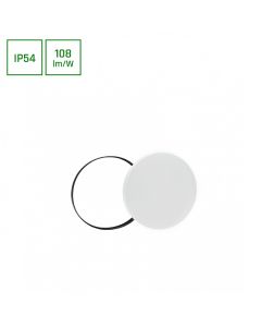 Surface-Mounted LED Lamp IP54 round 250x52mm 18W Convertible Black and White rings