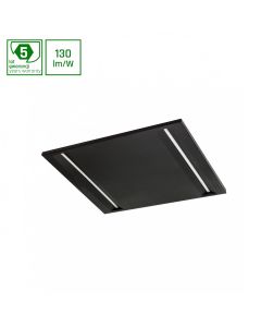 Black LED Panel 60x60 44W with 5-Year Warranty | UGR<16 | Black with LED Strip
