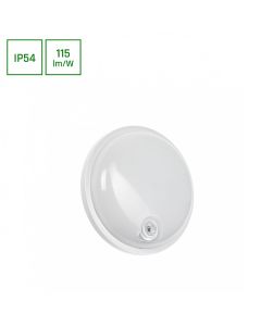 Round surface-mounted LED lamp with motion sensor, 20 watts, 115 lumens/watt, K4000