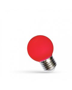Red LED lamp with E27 fitting 1 Watt