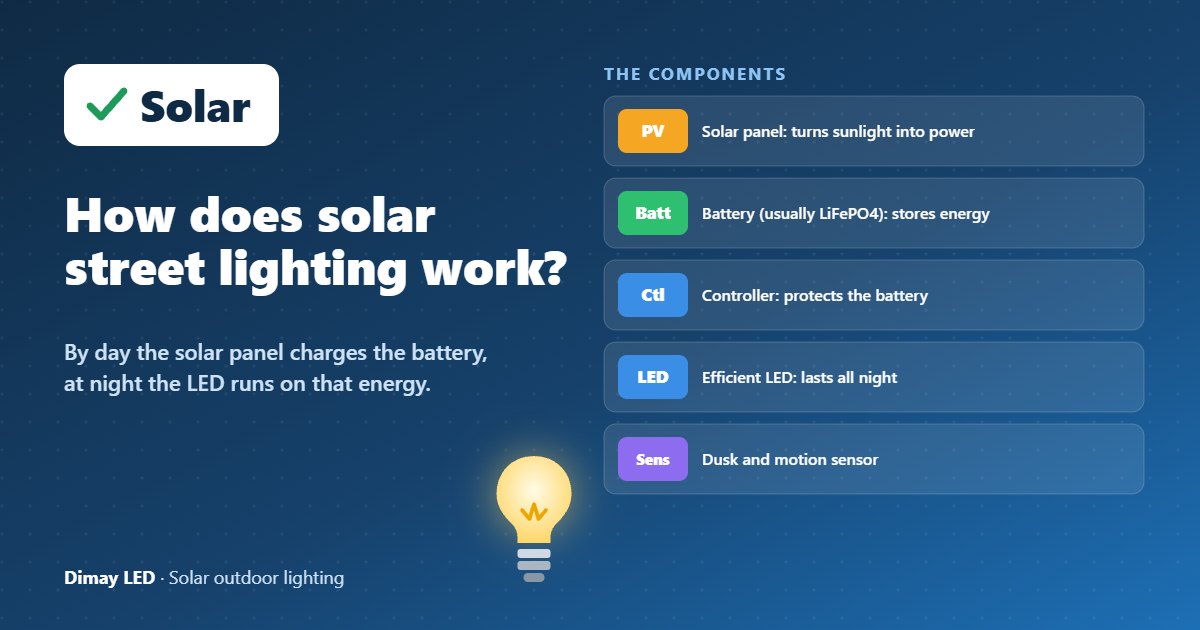 Infographic: How does solar street lighting work?