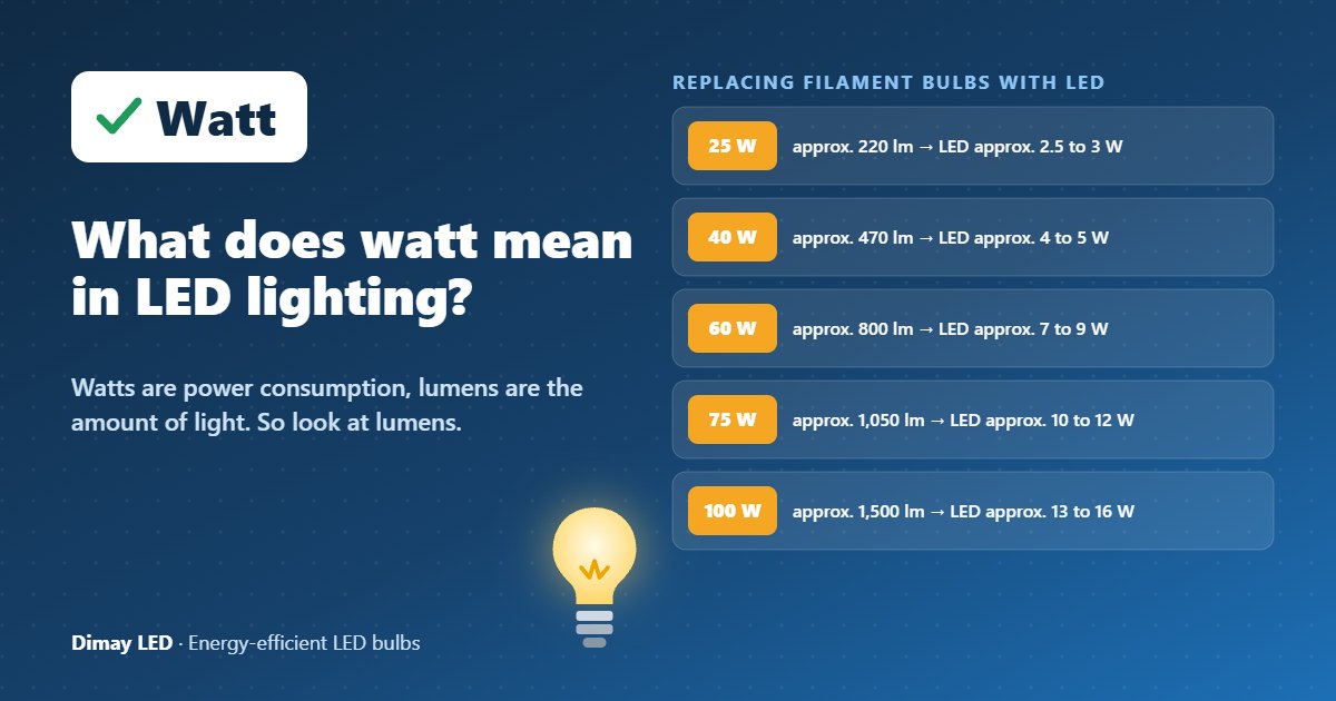 Infographic: What does watt mean in LED lighting?