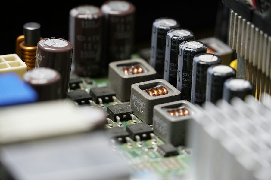 Electronics with capacitors, as found in an LED driver